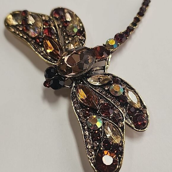 Multicolor Dragonfly Brooch - Picture 2 of 6